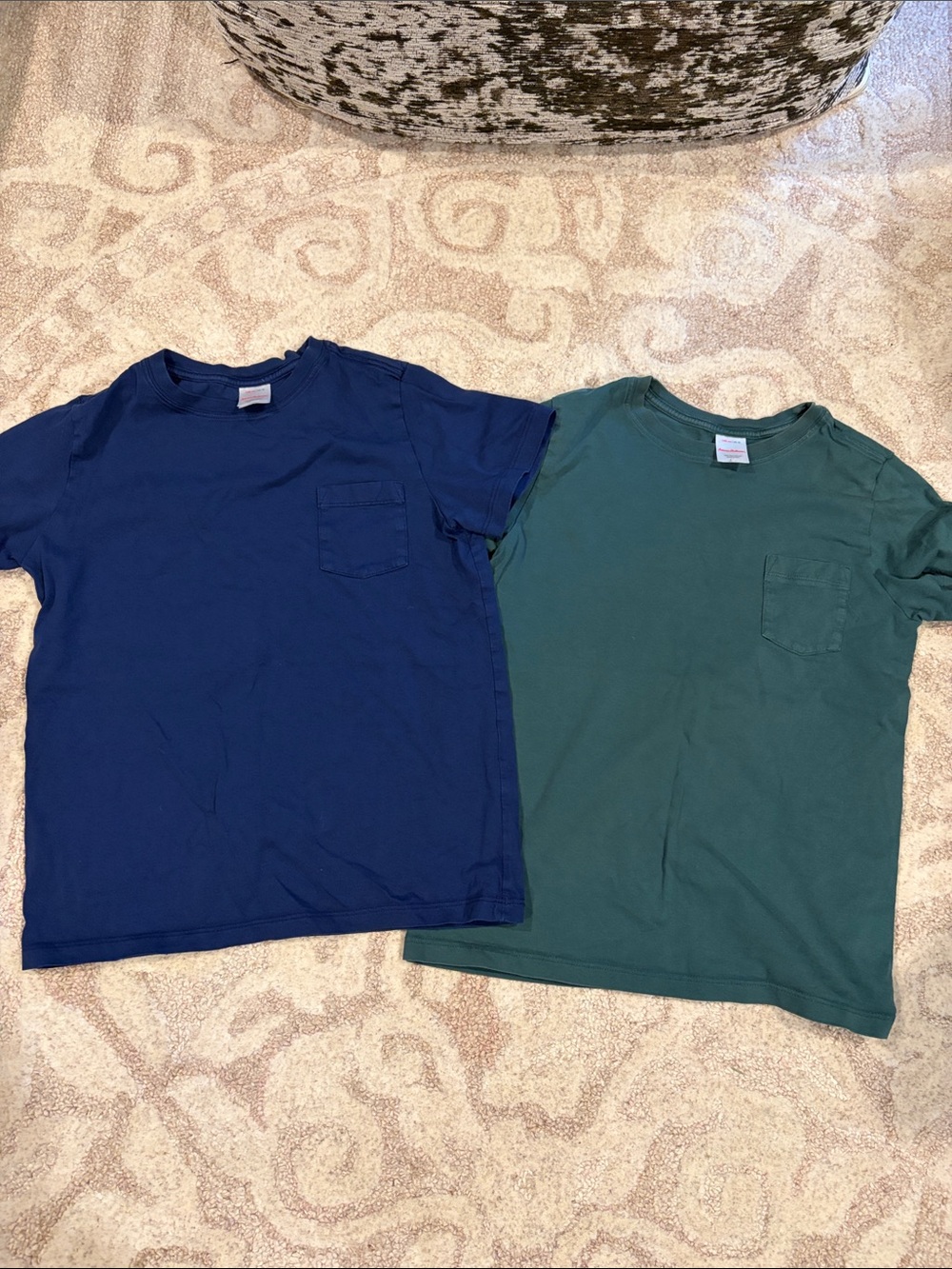 Bundle of 2 Hanna Andersson Crew Pocket Tee